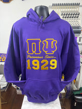 Load image into Gallery viewer, Embroidered Omega Psi Phi Themed Chapter Hoodie