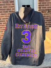Load image into Gallery viewer, Black-Omega-Psi-Phi-Windbreaker-Line-Jacket-Back