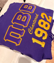 Load image into Gallery viewer, Embroidered Omega Psi Phi Themed Chapter Hoodie