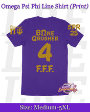 Load image into Gallery viewer, LRE-Classic-Omega-Psi-Phi-Line-Shirt-Mockup-back