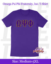 Load image into Gallery viewer, LRE-Embroidered-Vintage-Omega-Psi-Phi-T-Shirt-Mockup