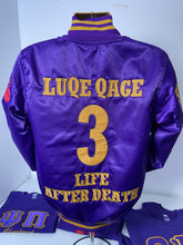 Load image into Gallery viewer, LRE-Satin-Line-Jacket-Model-Back-LuQe-Qage