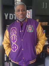 Load image into Gallery viewer, Embroidered Omega Psi Phi Varsity Letterman Line Jacket