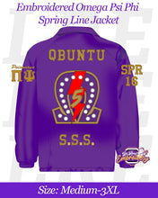 Load image into Gallery viewer, Embroidered Omega Psi Phi Spring Line Jacket