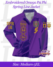 Load image into Gallery viewer, Embroidered Omega Psi Phi Spring Line Jacket