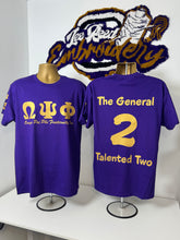 Load image into Gallery viewer, Omega-Psi-Phi-Line-Shirts-Vinyl-Front-Back-The-General