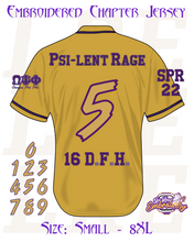 Load image into Gallery viewer, Embroidered Omega Psi Phi Baseball Chapter Jersey