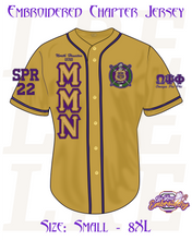 Load image into Gallery viewer, Embroidered Omega Psi Phi Baseball Chapter Jersey