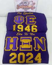 Load image into Gallery viewer, TTE-embroidered-chapter-sweatshirt-psi-epsilon-eta-xi-nu