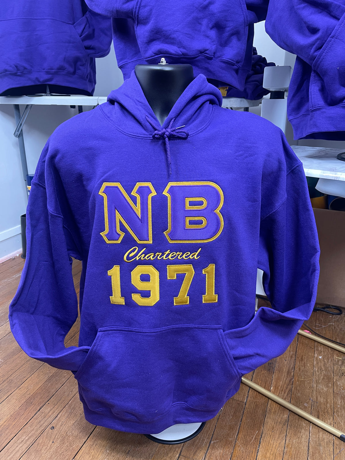 Embroidered Omega Psi Phi Themed Chapter Hoodie