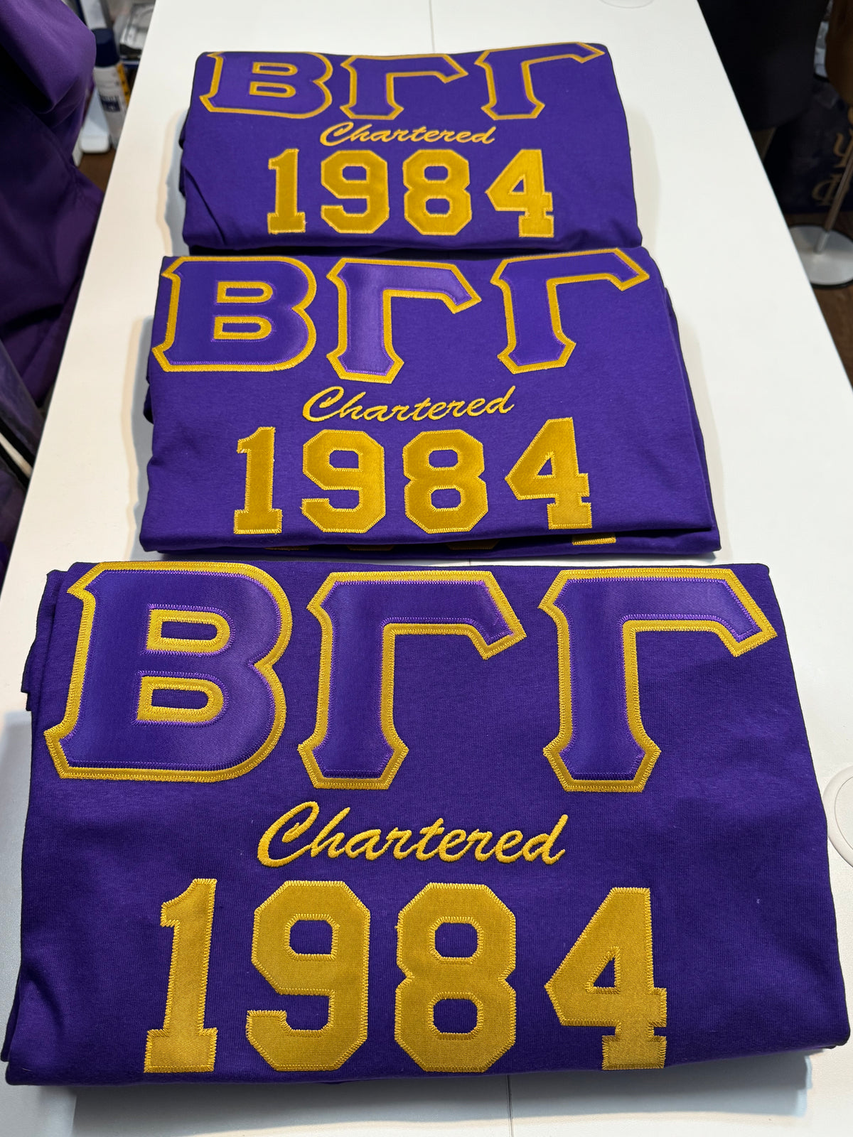 Embroidered Omega Psi Phi Themed Chapter Shirt