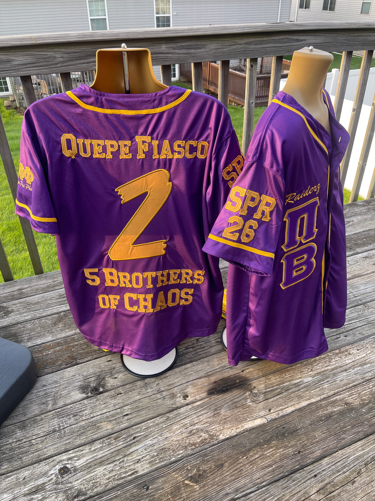 Embroidered Omega Psi Phi Baseball Chapter Jersey