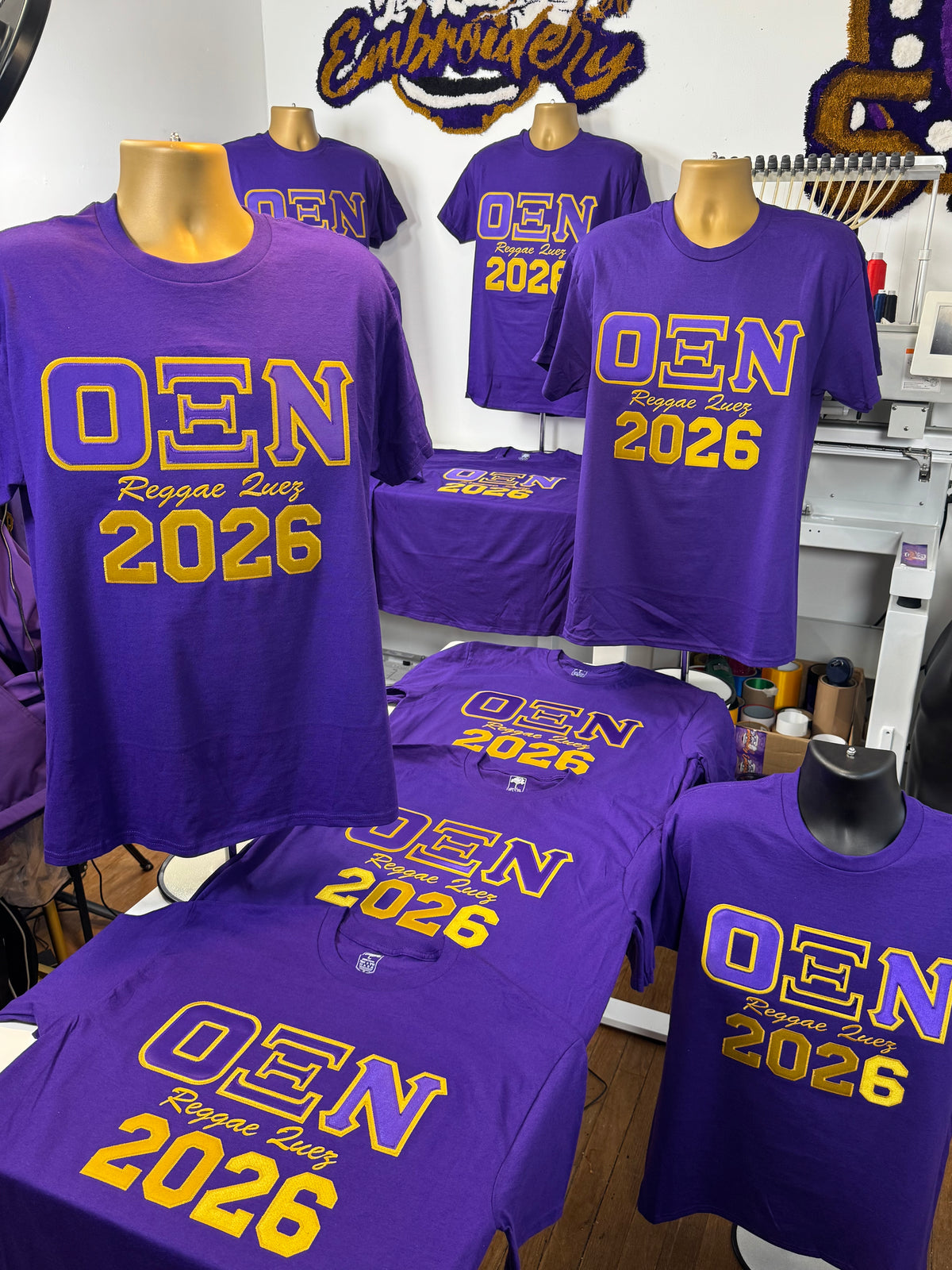 Embroidered Omega Psi Phi Themed Chapter Shirt