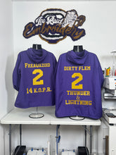 Load image into Gallery viewer, Embroidered Hooded Windbreaker Omega Line Jacket [Purple]

