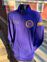 Load image into Gallery viewer, Embroidered-Omega-Psi-Phi-Chapter-Quarter-zip-Psi-Iota-Front
