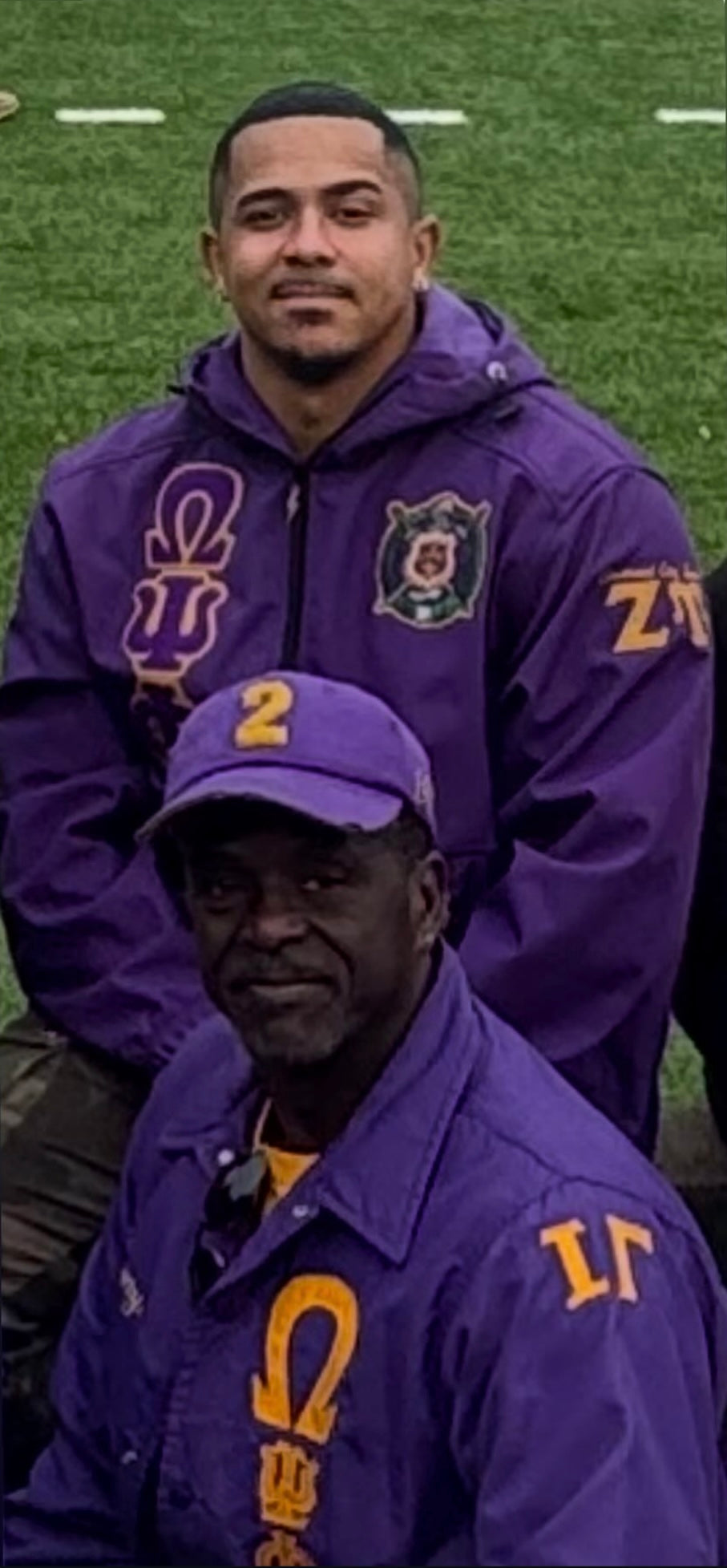 Embroidered Omega Psi Phi Windbreaker Line Jacket