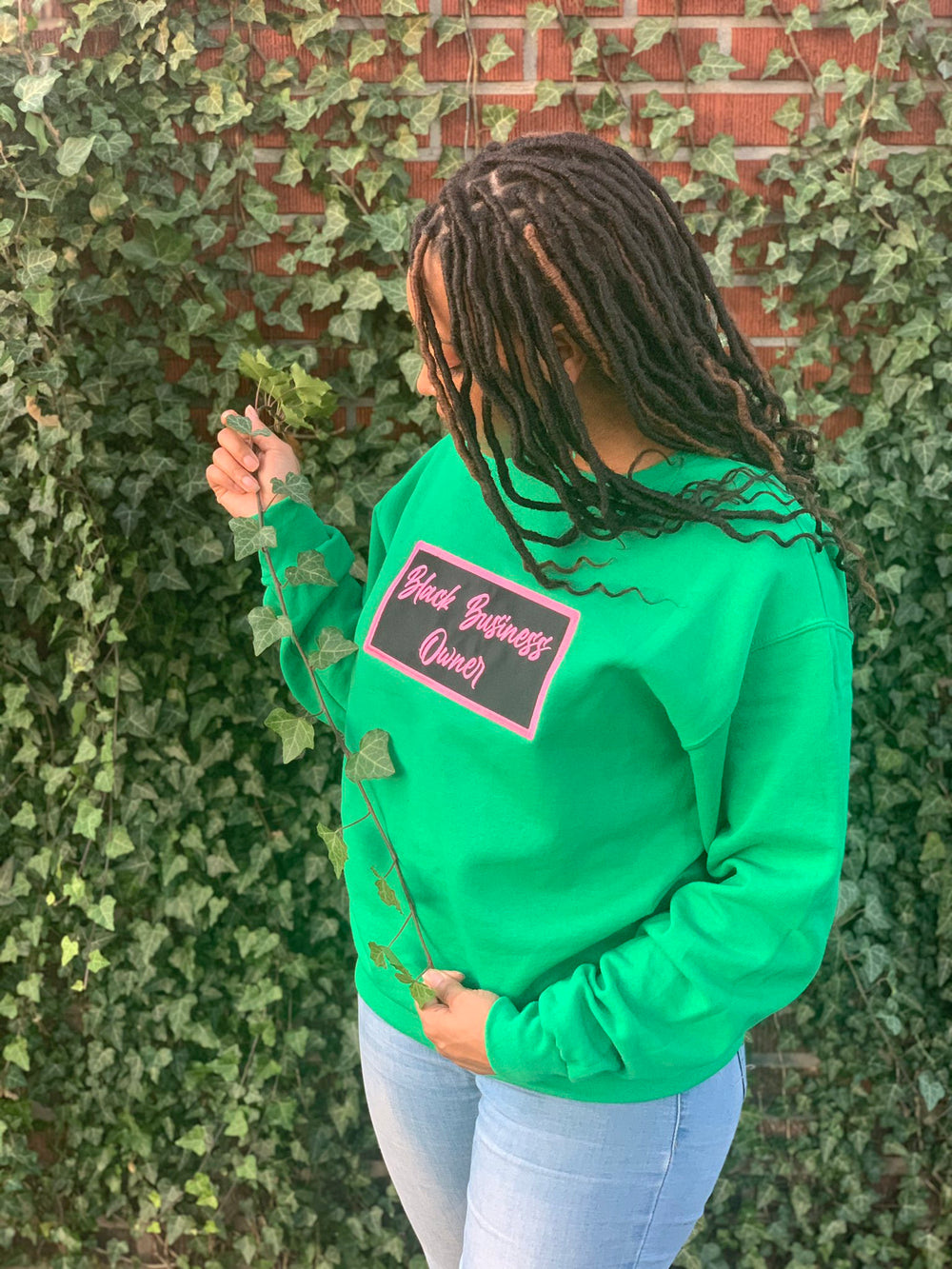 Black Business Owner Embroidered Sweatshirt