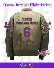 Load image into Gallery viewer, Embroidered Omega Psi Phi Bomber Flight Line Jacket
