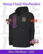 Embroidered Omega Psi Phi Windbreaker Line Jacket