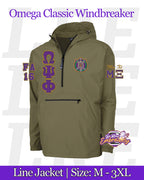 Embroidered Omega Psi Phi Windbreaker Line Jacket