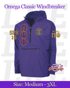 Embroidered Omega Psi Phi Windbreaker Line Jacket