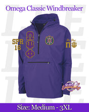 Load image into Gallery viewer, Embroidered Omega Psi Phi Windbreaker Line Jacket
