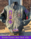 LRE-Embroidered-Omega-Psi-Phi-Bomber-Flight-Line-Jacket-Front-Green