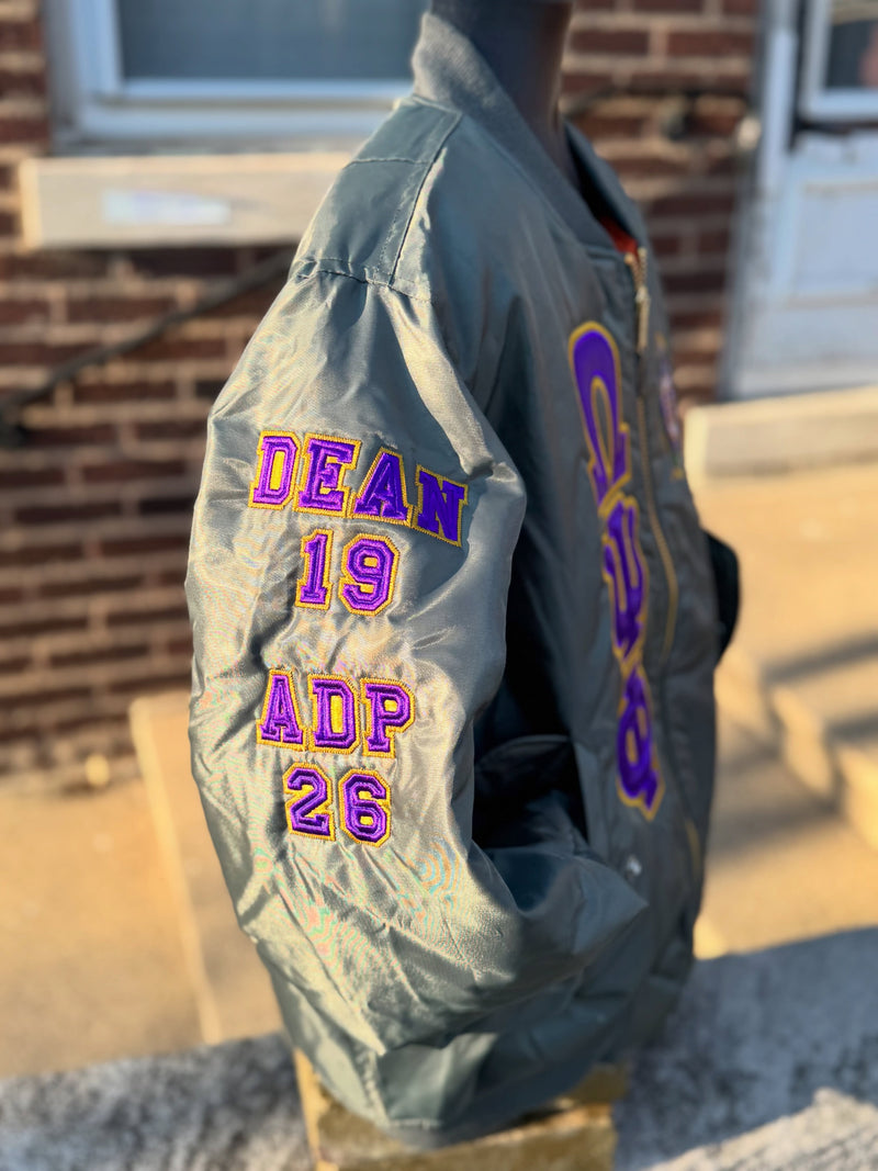 Omega Psi Phi Bomber Flight Line Jacket