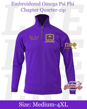 Load image into Gallery viewer, LRE-Omega-Psi-Phi-Chapter-Quarter-Zip-Bro-Reed-Sample
