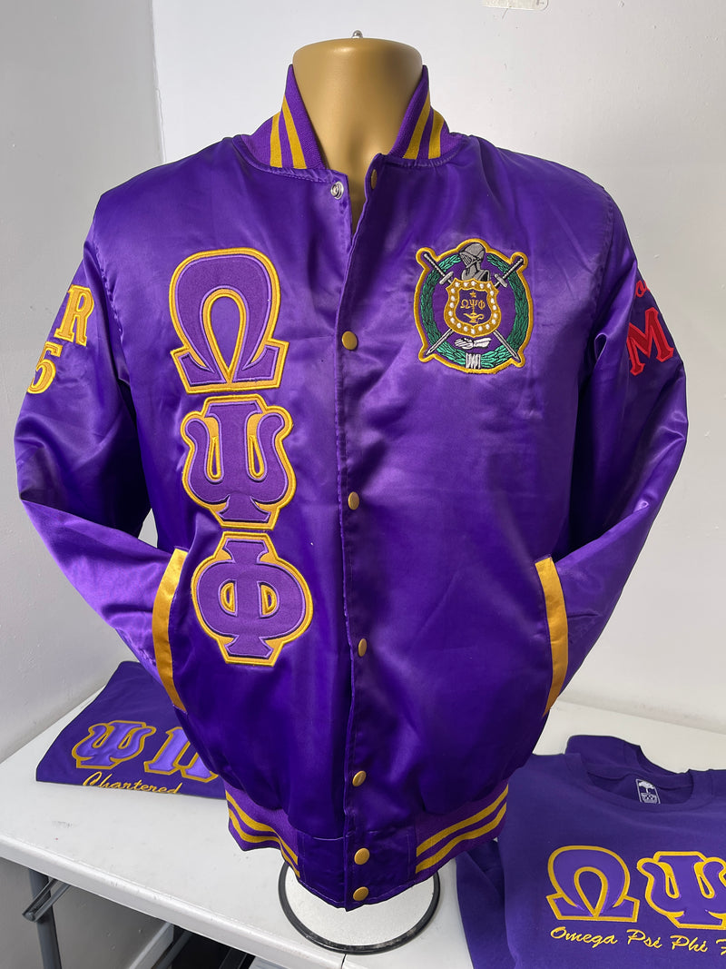Omega Psi Phi Satin Line Jacket