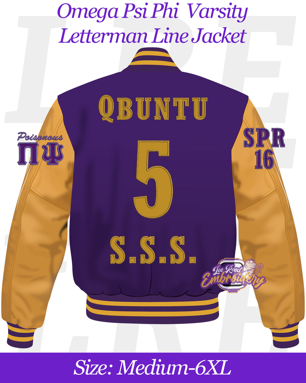 LRE-Omega-Psi-Phi-Varsity-Letterman-Line-Jacket-Back