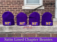 Load image into Gallery viewer, LRE-Satin-Lined-Chapter-Beanie-Nu-Gamma-Group
