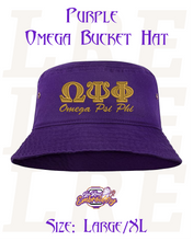 Load image into Gallery viewer, Embroidered Omega Psi Phi Bucket Hat

