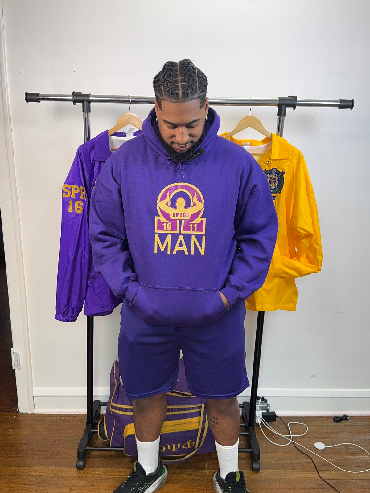 Omega-Man-1911-Purple-Hoodie-Model