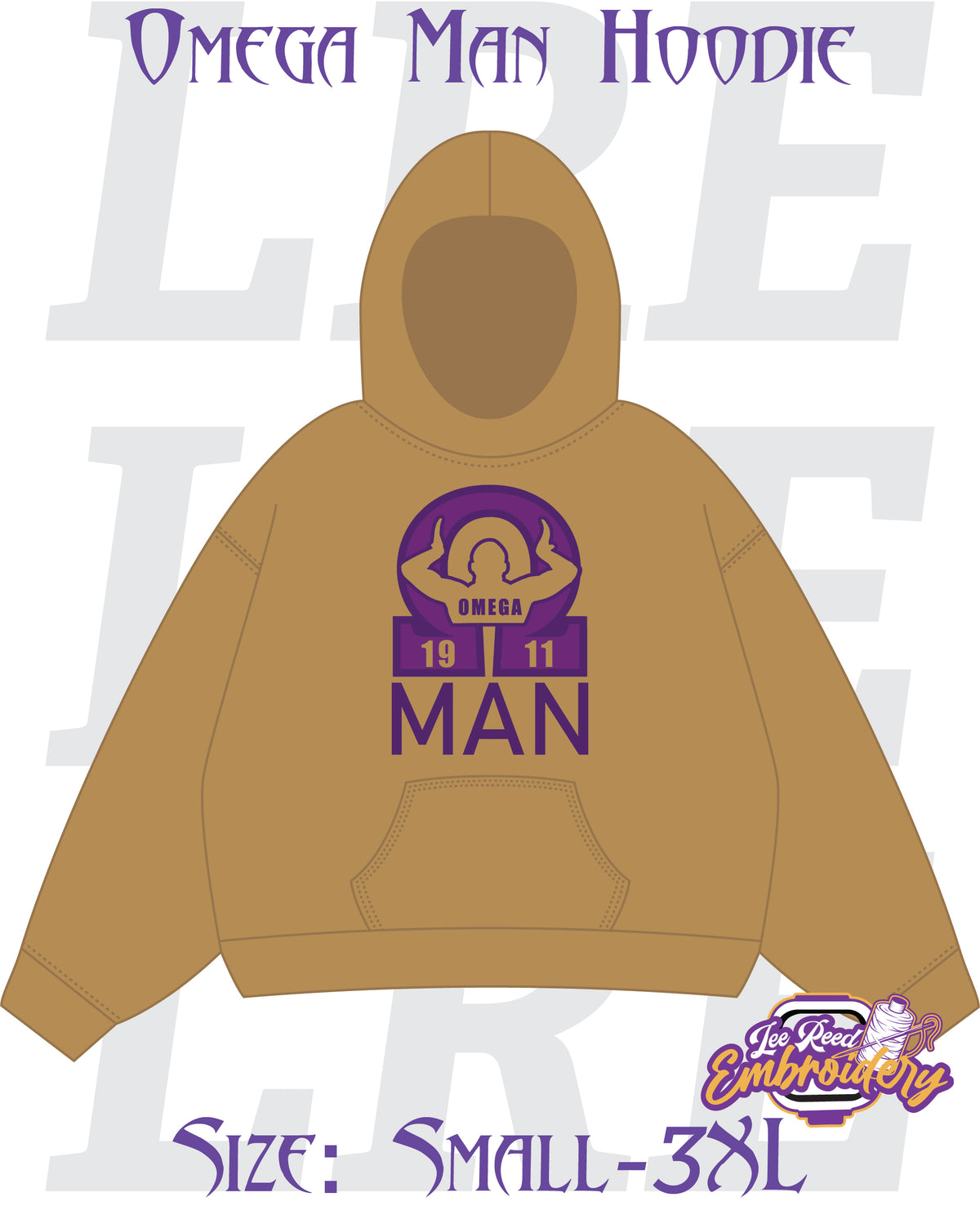Omega Man Hoodie [Purple & Old Gold]