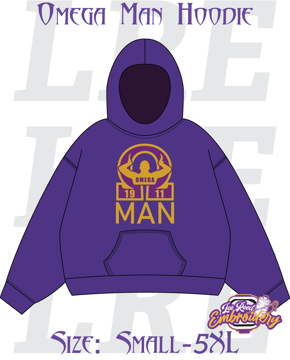 Omega Man Hoodie [Purple & Old Gold]
