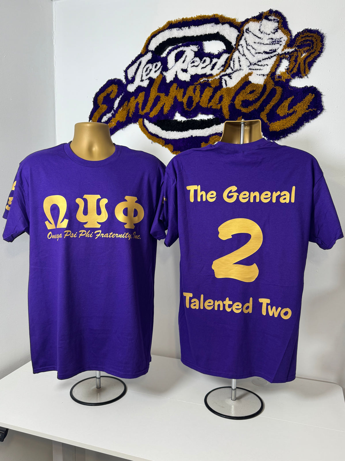 Omega-Psi-Phi-Line-Shirts-Vinyl-Front-Back-The-General