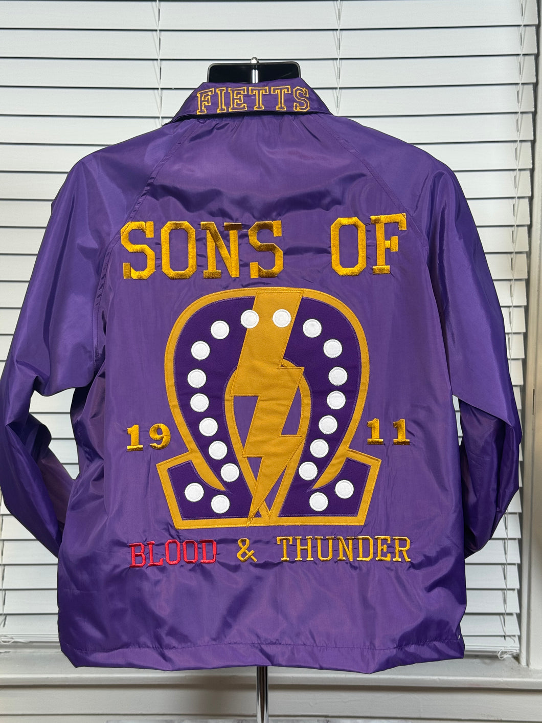 Sons of Blood & Thunder (SOBAT) Omega Psi Phi Jacket [Purple]