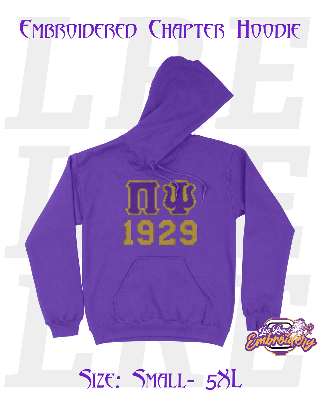 Pre-Order: Embroidered Chapter Hoodie [Purple]