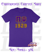 Load image into Gallery viewer, Embroidered Chapter Shirt [Block Numbers]
