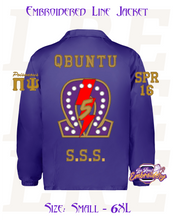 Load image into Gallery viewer, Embroidered Omega Psi Phi Spring Line Jacket [Purple]
