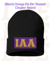 Load image into Gallery viewer, [Black] Embroidered Omega Psi Phi Themed Chapter Beanie
