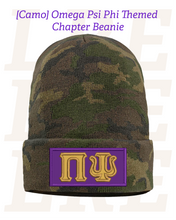 Load image into Gallery viewer, [Camo] Embroidered Omega Psi Phi Themed Chapter Beanie
