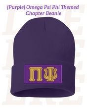 Load image into Gallery viewer, [Purple] Embroidered Omega Psi Phi Themed Chapter Beanie
